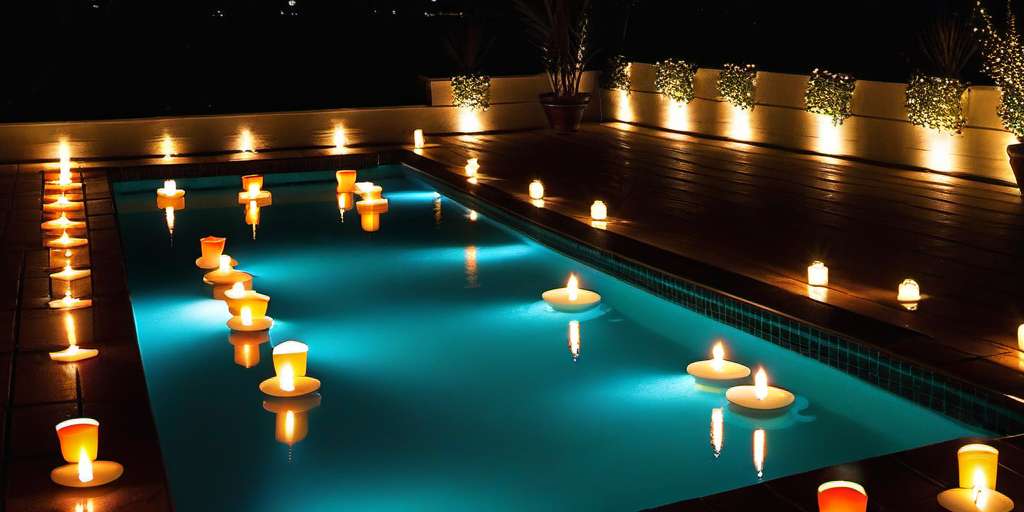 Velas flotantes para piscinas