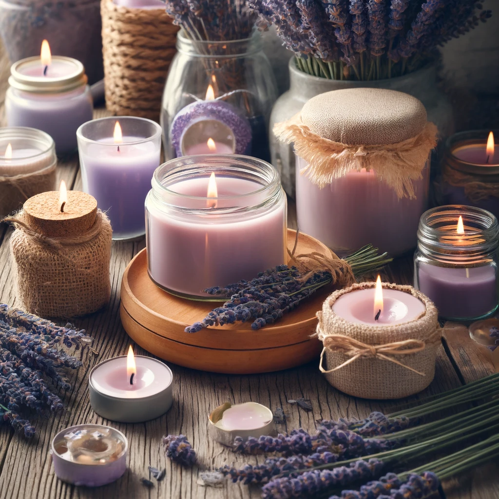 Velas Aromáticas de Lavanda