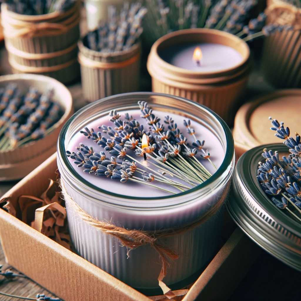 Velas Aromáticas de Lavanda