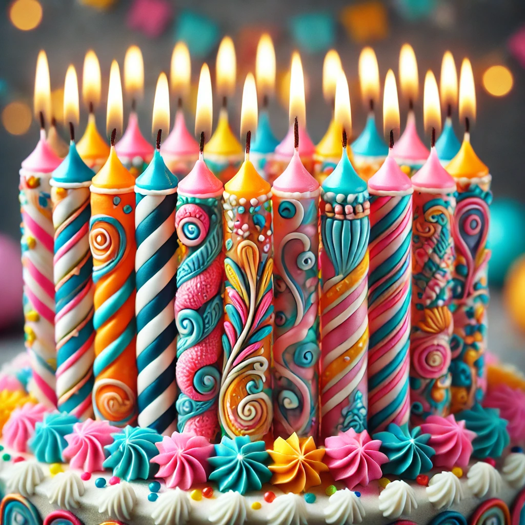 Velas de Colores para Cumpleaños