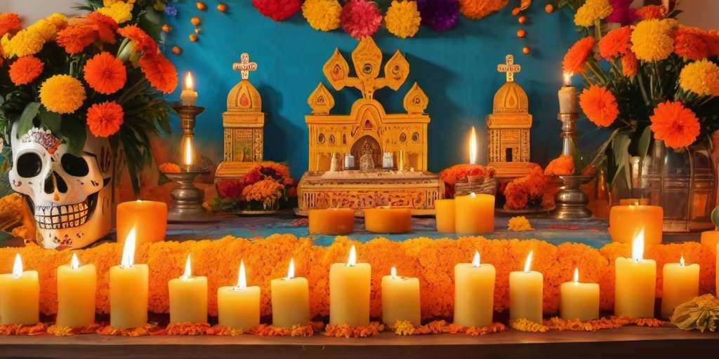 Qué significan las velas en el altar de muertos