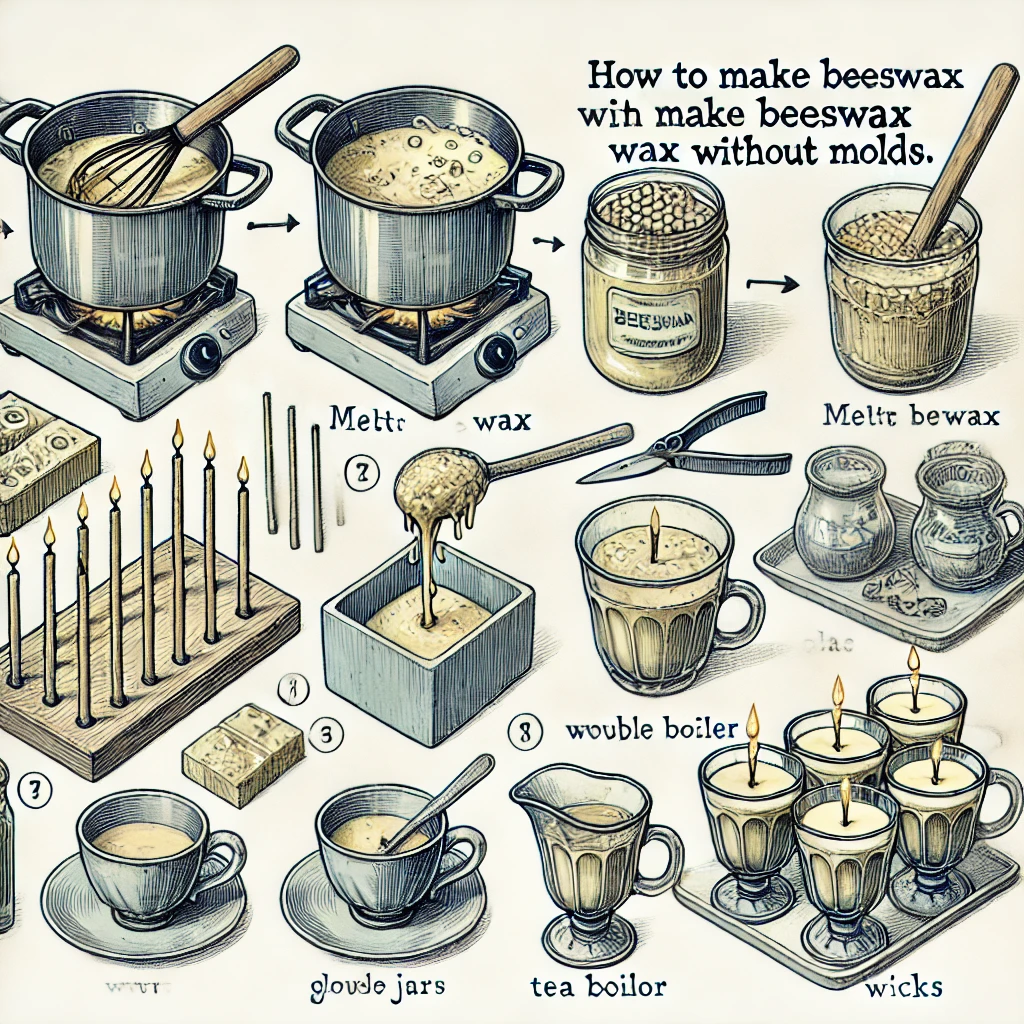 Cómo hacer velas con cera de abeja sin moldes