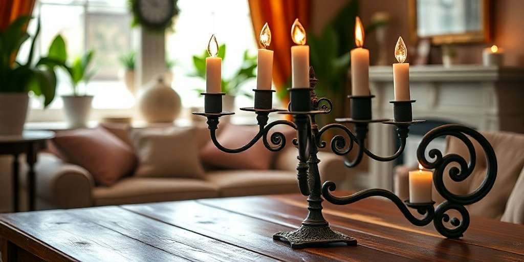 Candelabros de herrería para velas