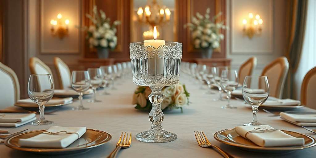 Candelabro de cristal para velas