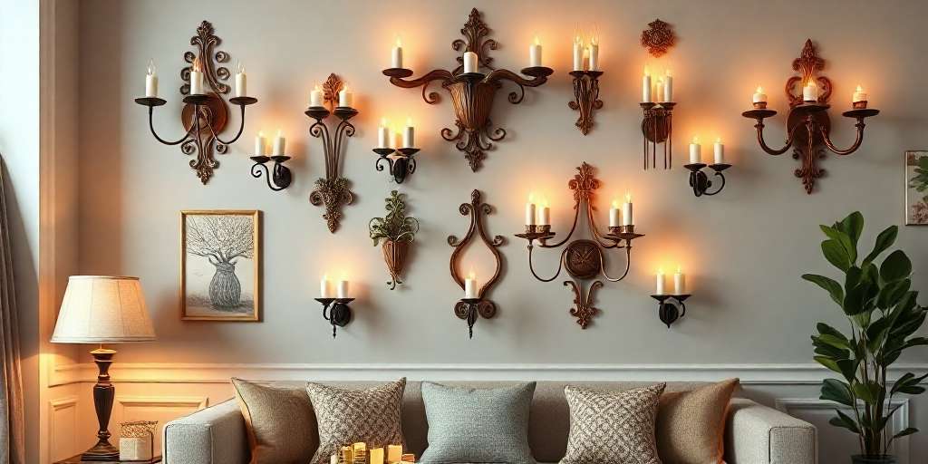 Candelabros para velas de pared