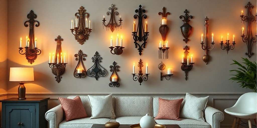 Candelabros para velas de pared